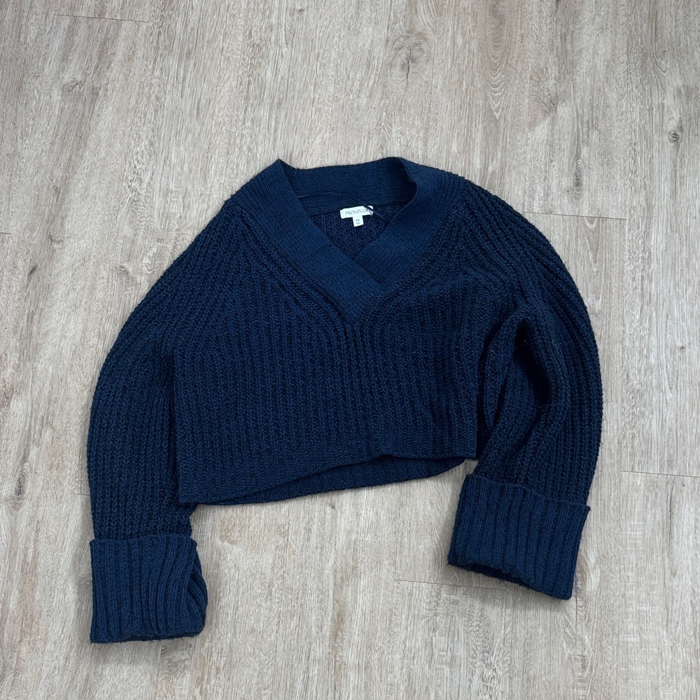 Prologue Deep Blue V-Neck Sweater